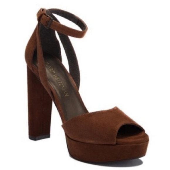 Never Worn!  🎉HP🎉Stuart Weitzman Hijinx Suede Platform Sandal - Picture 1 of 16